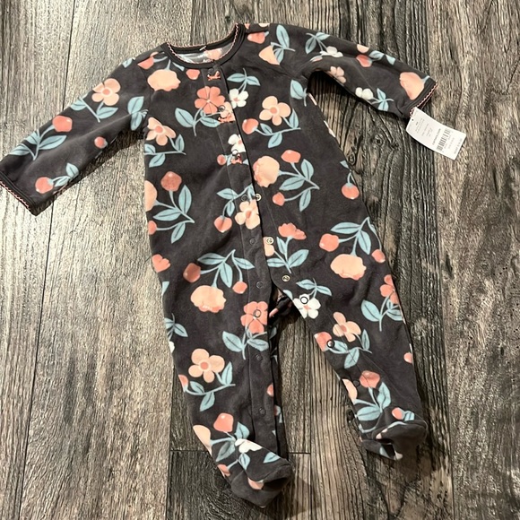 Carters 6 months girls fleece warm pajamas footies new - Picture 3 of 6